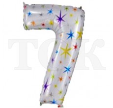 Цифра Зірочки 7 Фігура Фольга Цифра Зірочки 7 Фігура Фольга